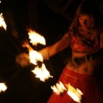 Dancer Show with fire