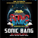 SONIC BANG The Ultimate International Music Festival Experience 2013 Poster
